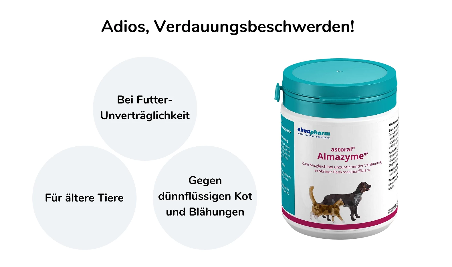 Almazyme Pulver für Hunde und Katzen (120g)