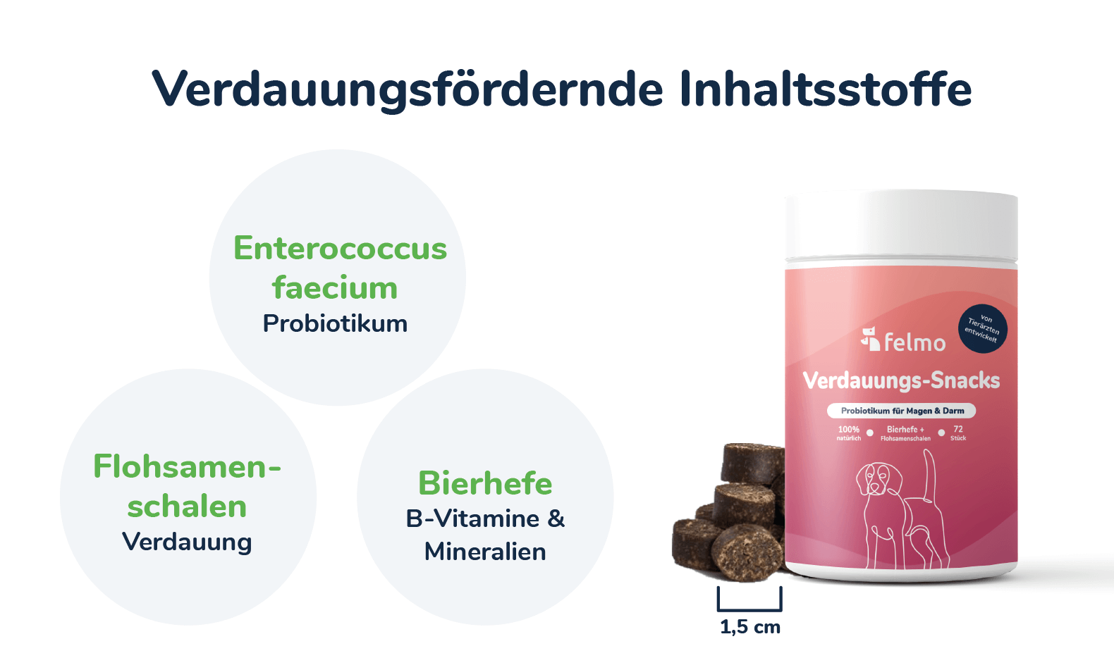 3 x felmo VerdauungsSnacks für Hunde felmo